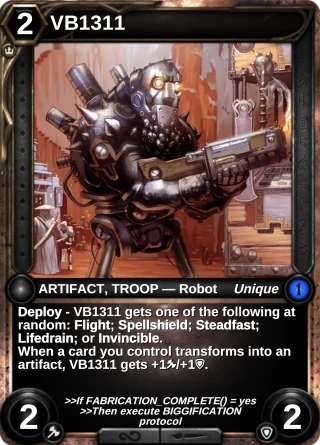 VB1311: the card this item changes