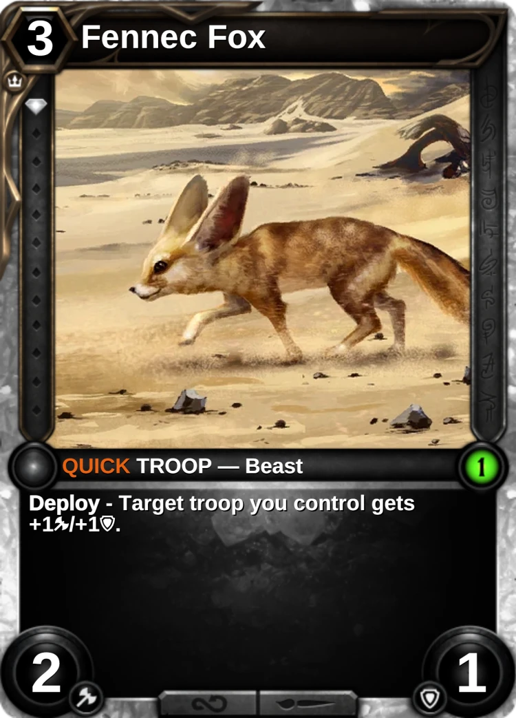 Fennec Fox: the card