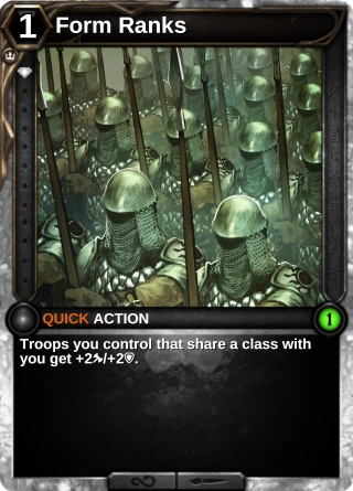Form Ranks: the card this item changes