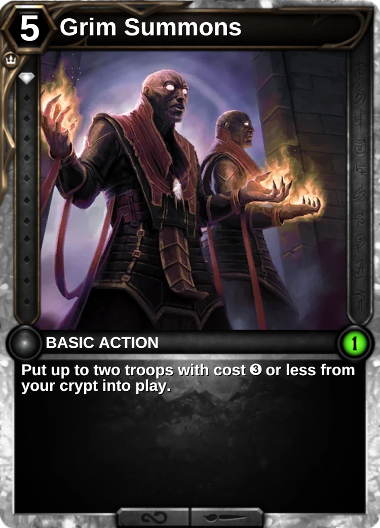 Grim Summons: the card