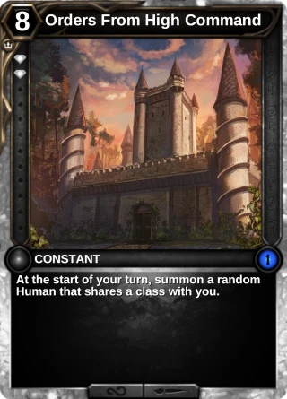 Orders From High Command: the card this item changes