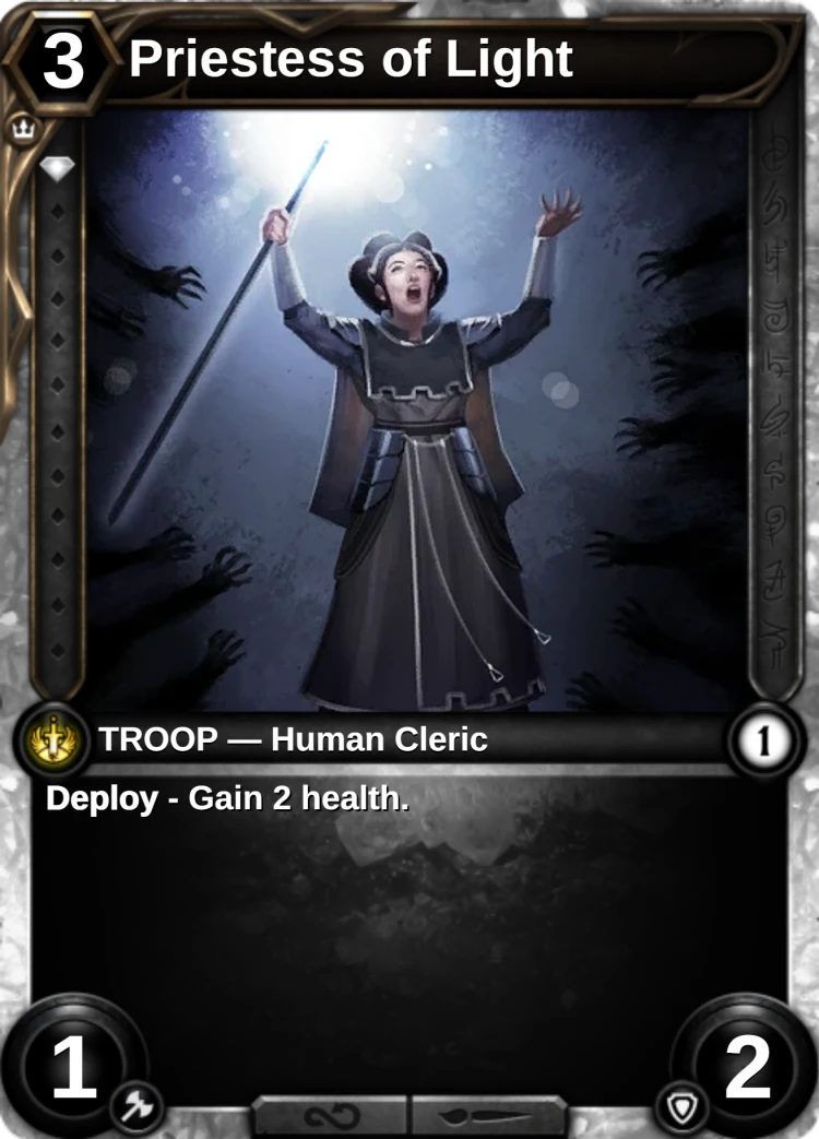 Priestess of Light: the card