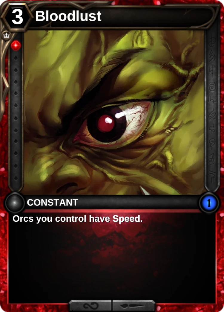 Bloodlust: the card