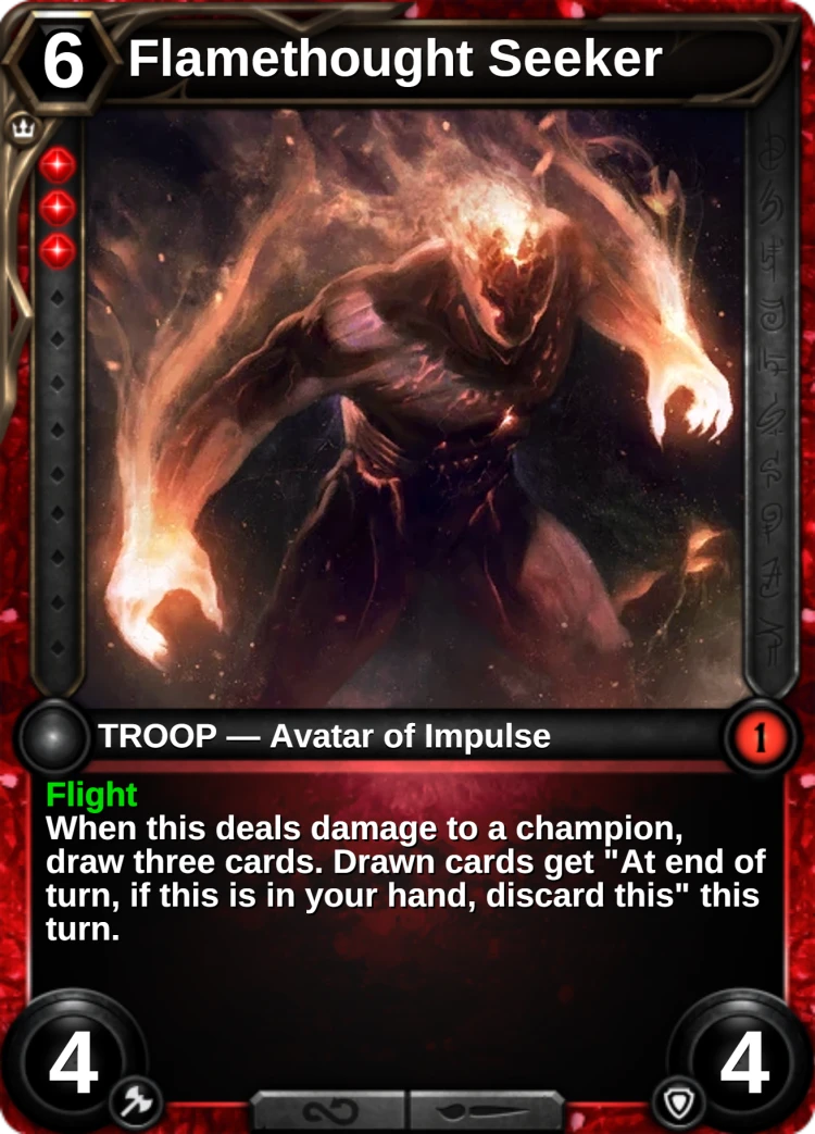 Flamethought Seeker: the card