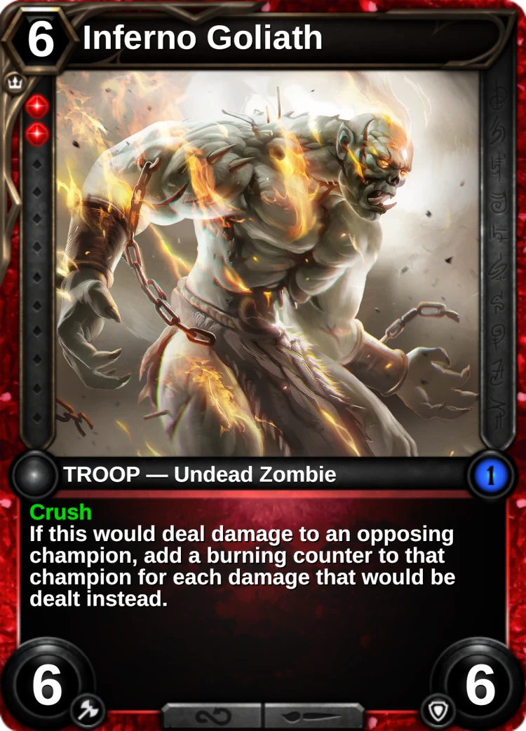 Inferno Goliath: the card