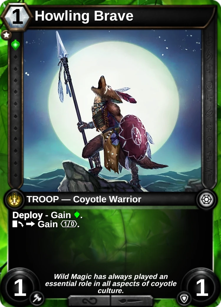 Howling Brave: the card