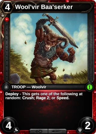 Wool'vir Baa'serker: the card this item changes