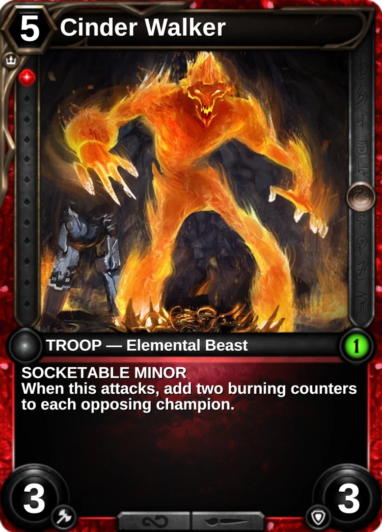 Cinder Walker: the card