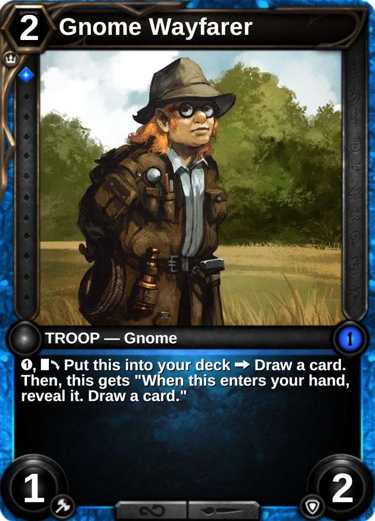Gnome Wayfarer: the card