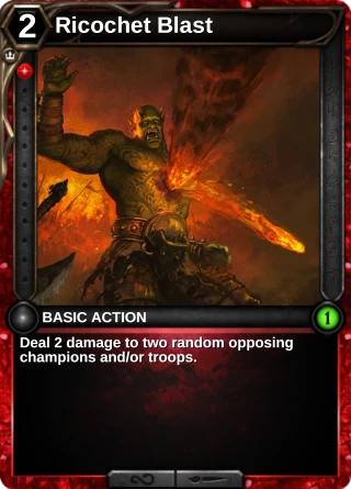 Ricochet Blast: the card this item changes