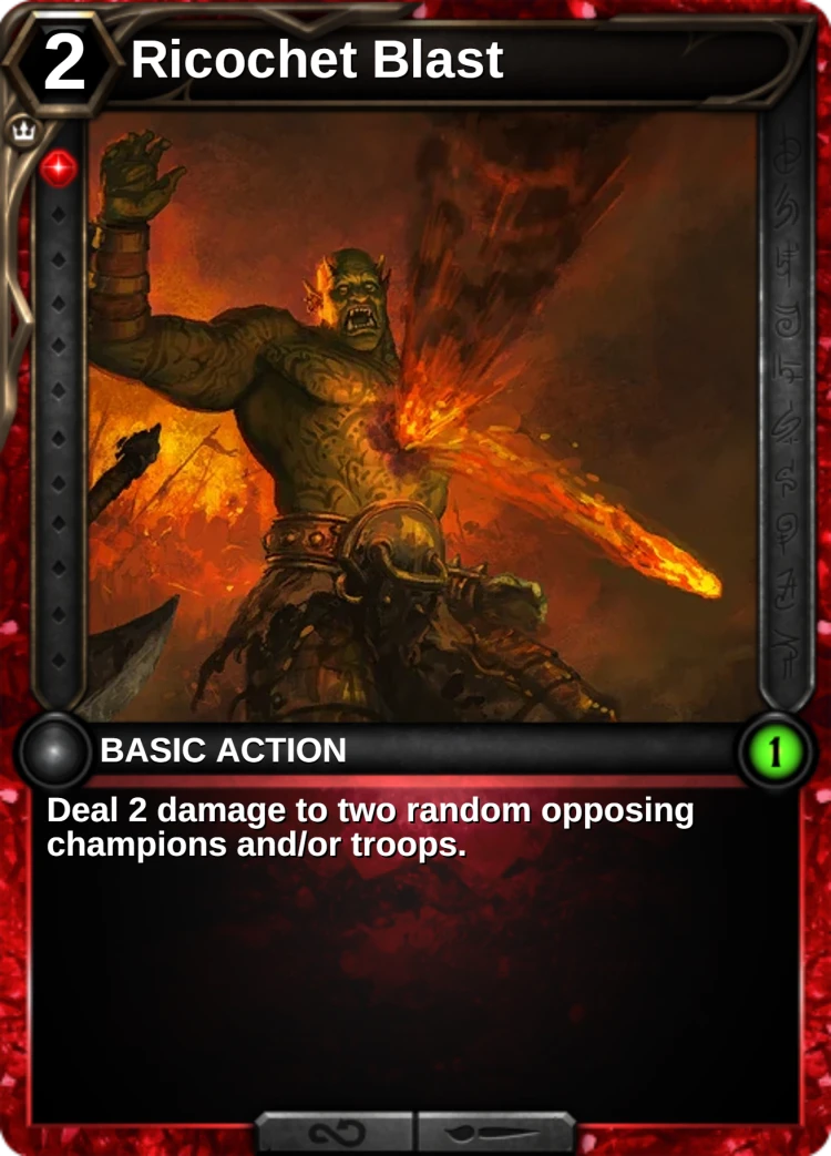 Ricochet Blast: the card