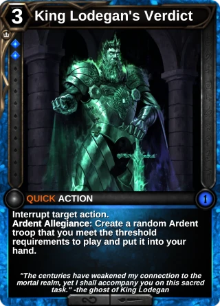 King Lodegan's Verdict: the card this item changes