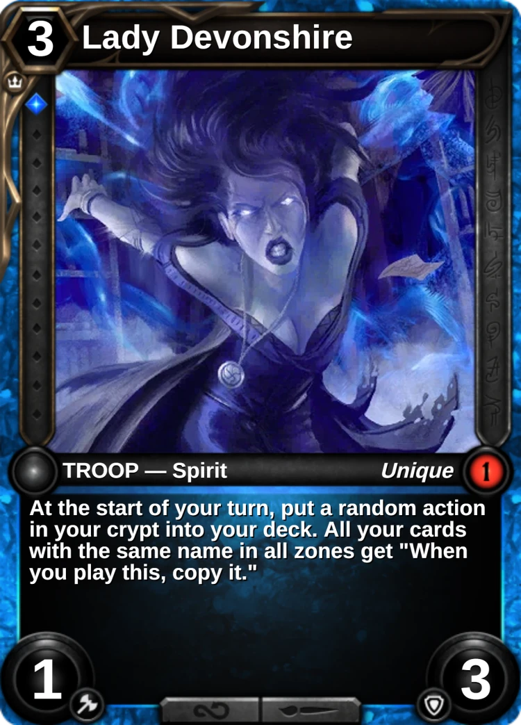 Lady Devonshire: the card