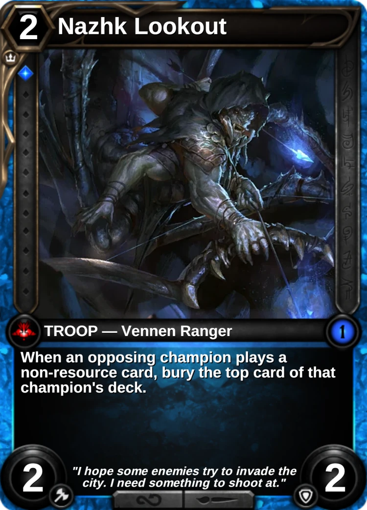 Nazhk Lookout: the card