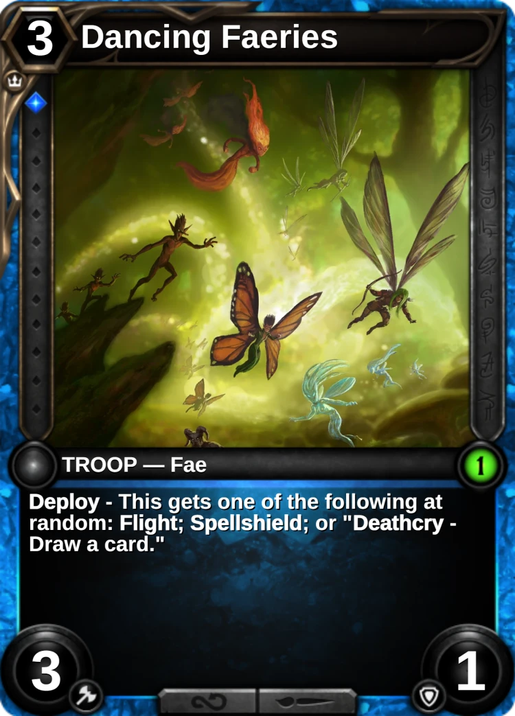 Dancing Faeries: the card