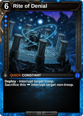 Rite of Denial: the card this item changes