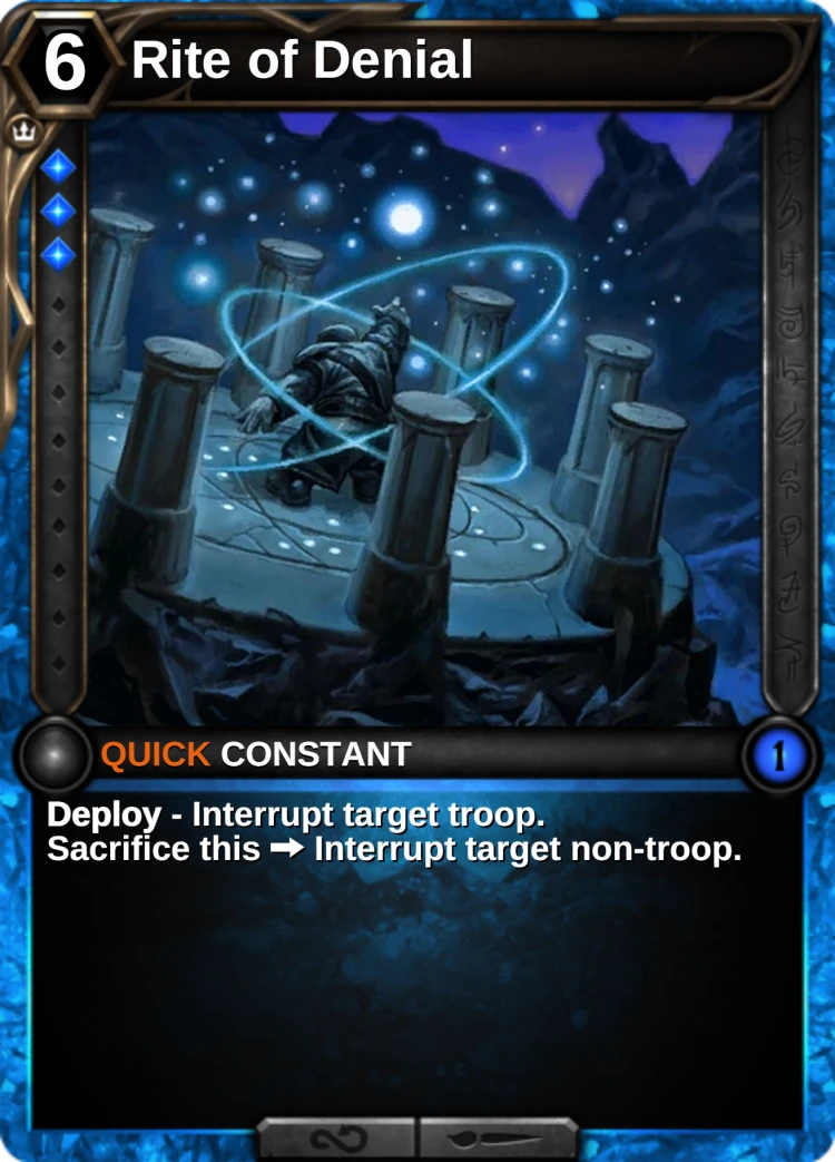 Rite of Denial: the card