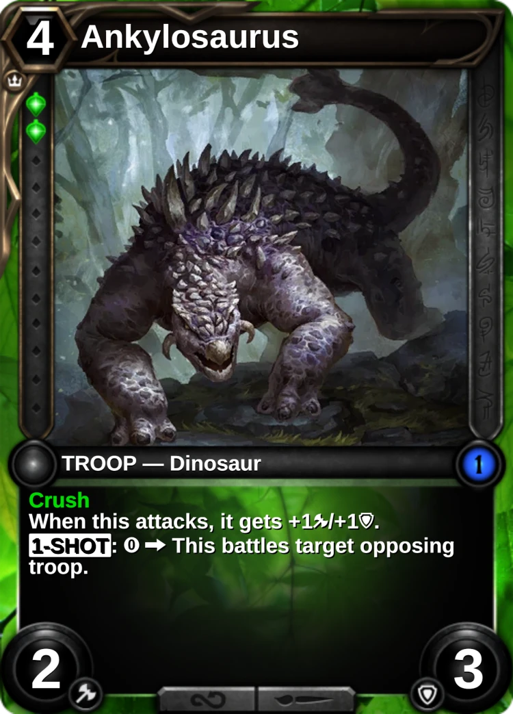 Ankylosaurus: the card