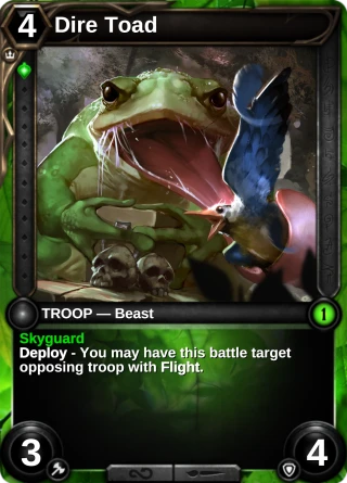 Dire Toad: the card this item changes