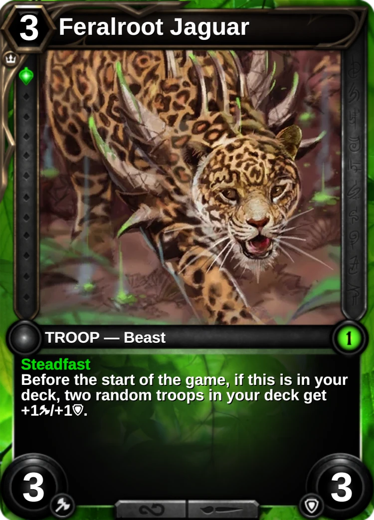 Feralroot Jaguar: the card