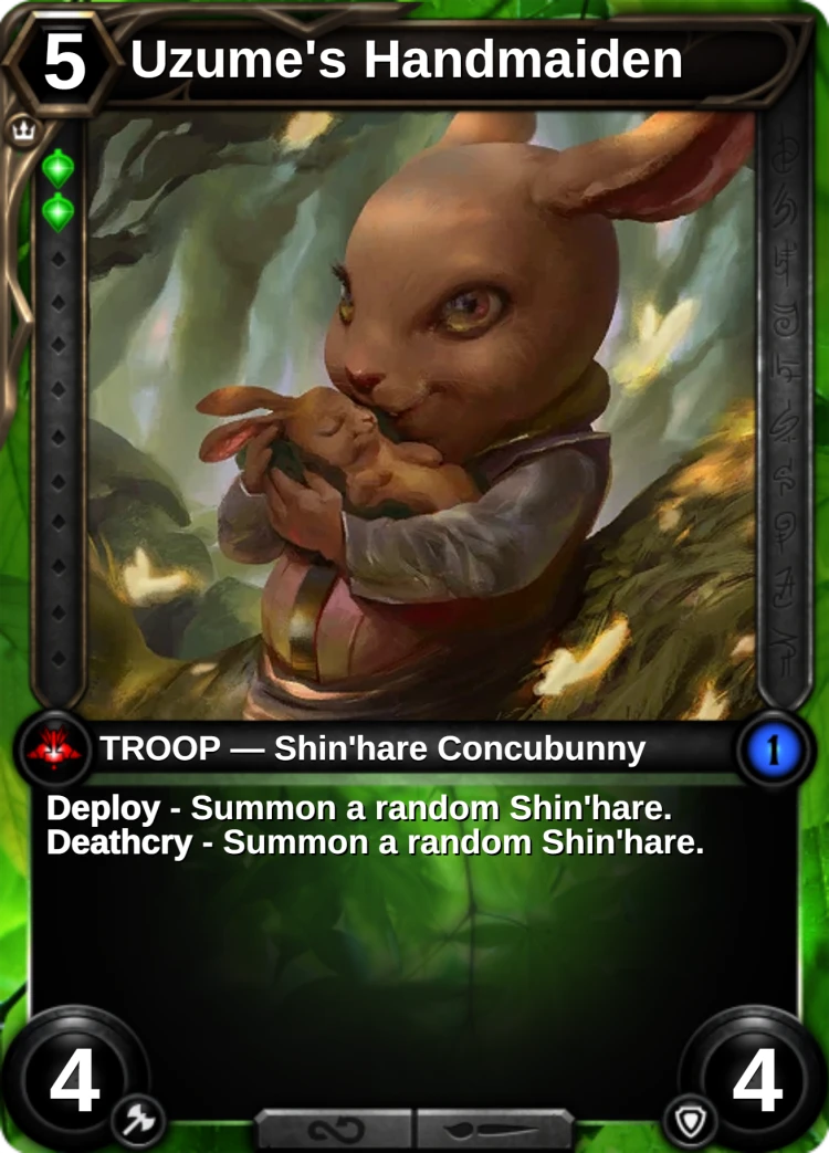 Uzume's Handmaiden: the card