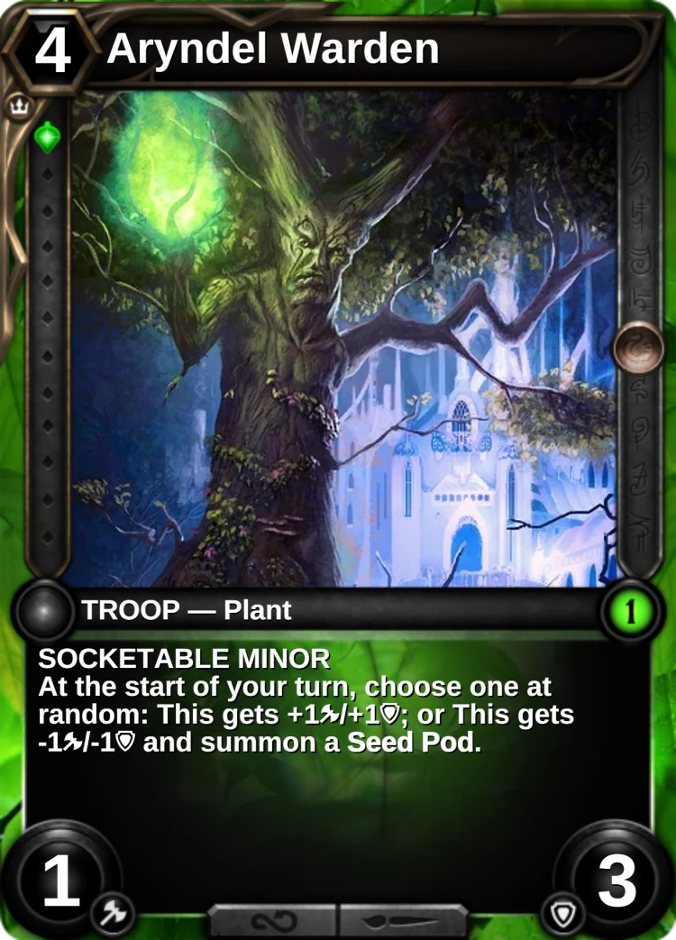 Aryndel Warden: the card