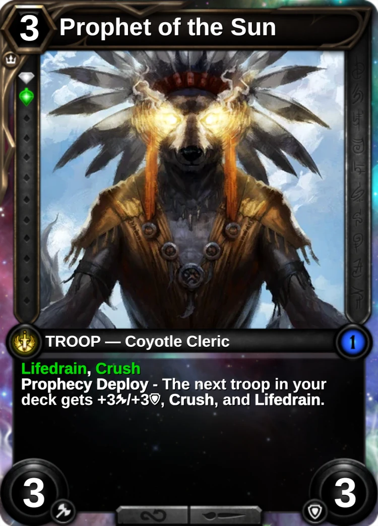 Prophet of the Sun: the card