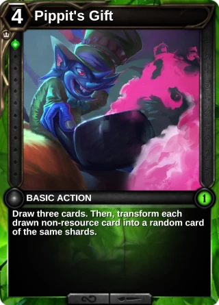 Pippit's Gift: the card this item changes