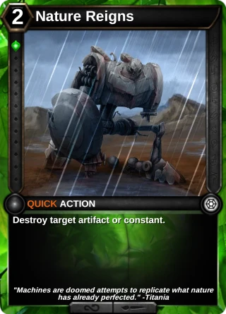 Nature Reigns: the card this item changes
