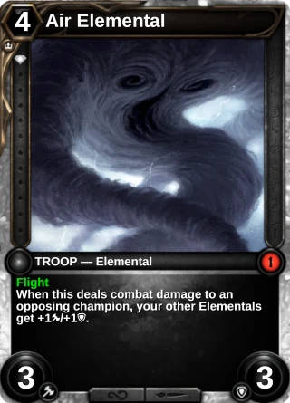 Air Elemental: the card this item changes