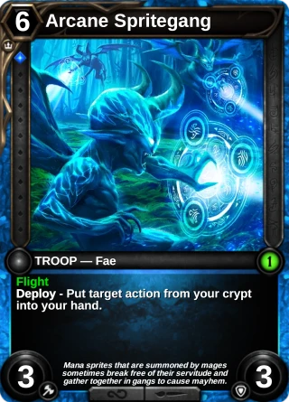Arcane Spritegang: the card this item changes