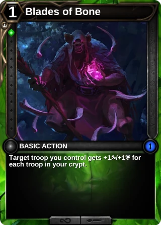 Blades of Bone: the card this item changes