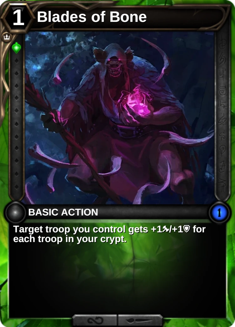 Blades of Bone: the card