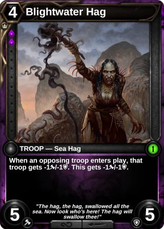 Blightwater Hag: the card this item changes
