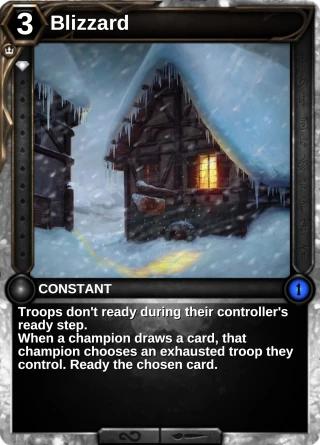 Blizzard: the card this item changes