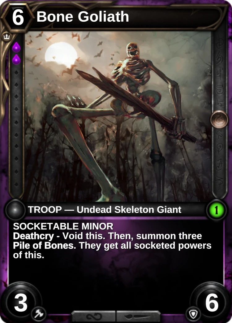 Bone Goliath: the card