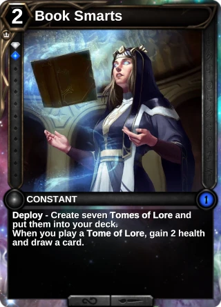 Book Smarts: the card this item changes