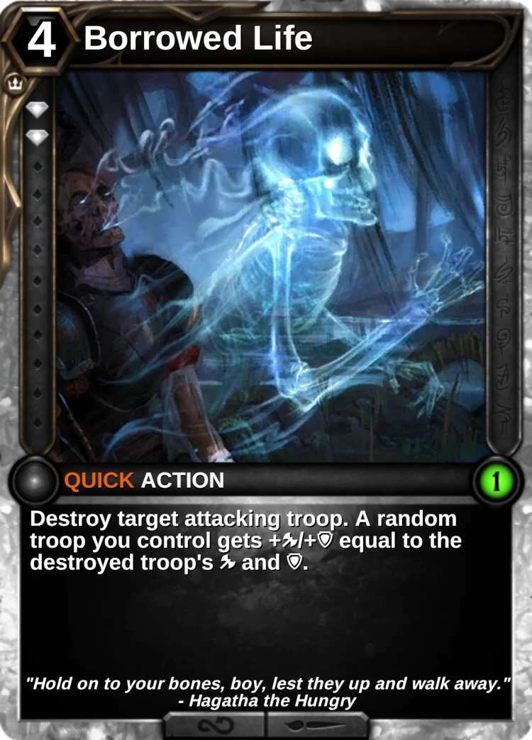 Borrowed Life: the card