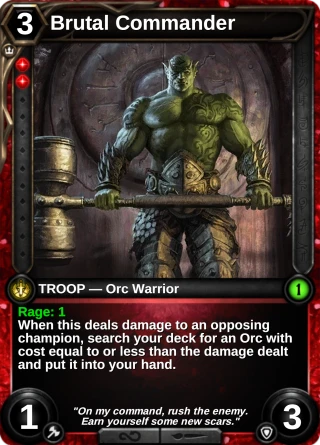 Brutal Commander: the card this item changes