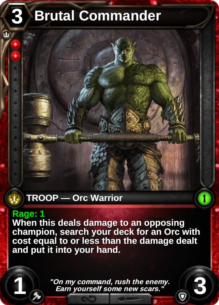 Brutal Commander: the card