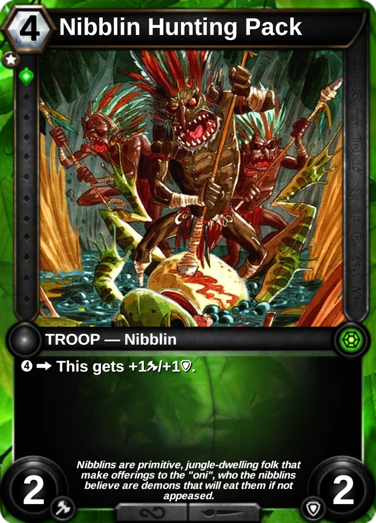 Nibblin Hunting Pack: the card