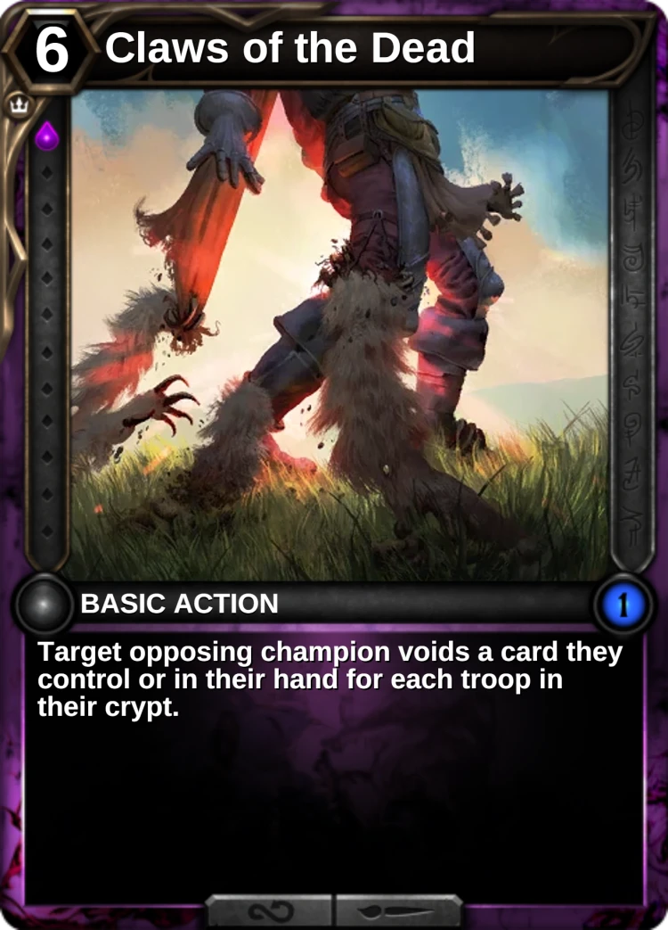 Claws of the Dead: the card