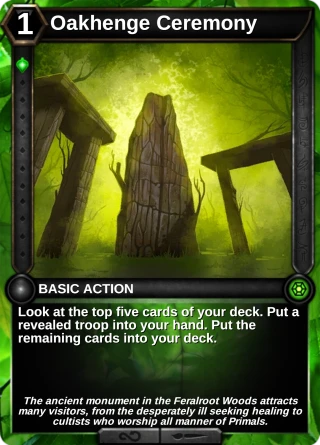 Oakhenge Ceremony: the card this item changes