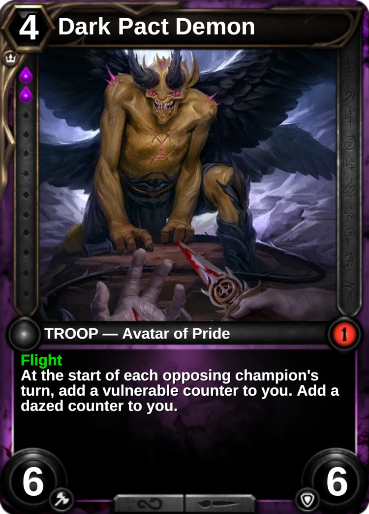 Dark Pact Demon: the card