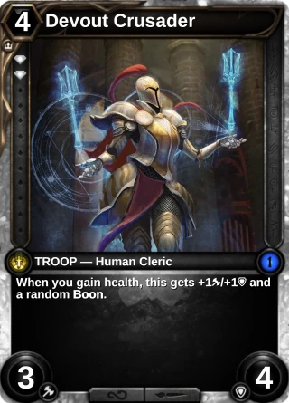 Devout Crusader: the card this item changes