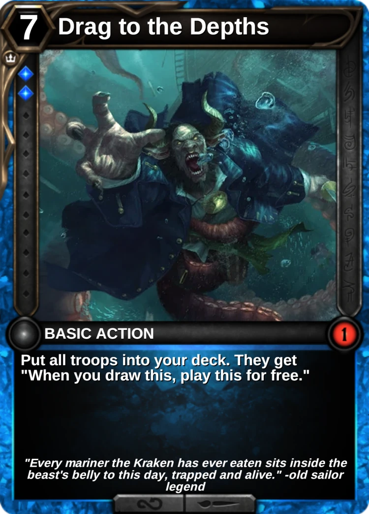 Drag to the Depths: the card