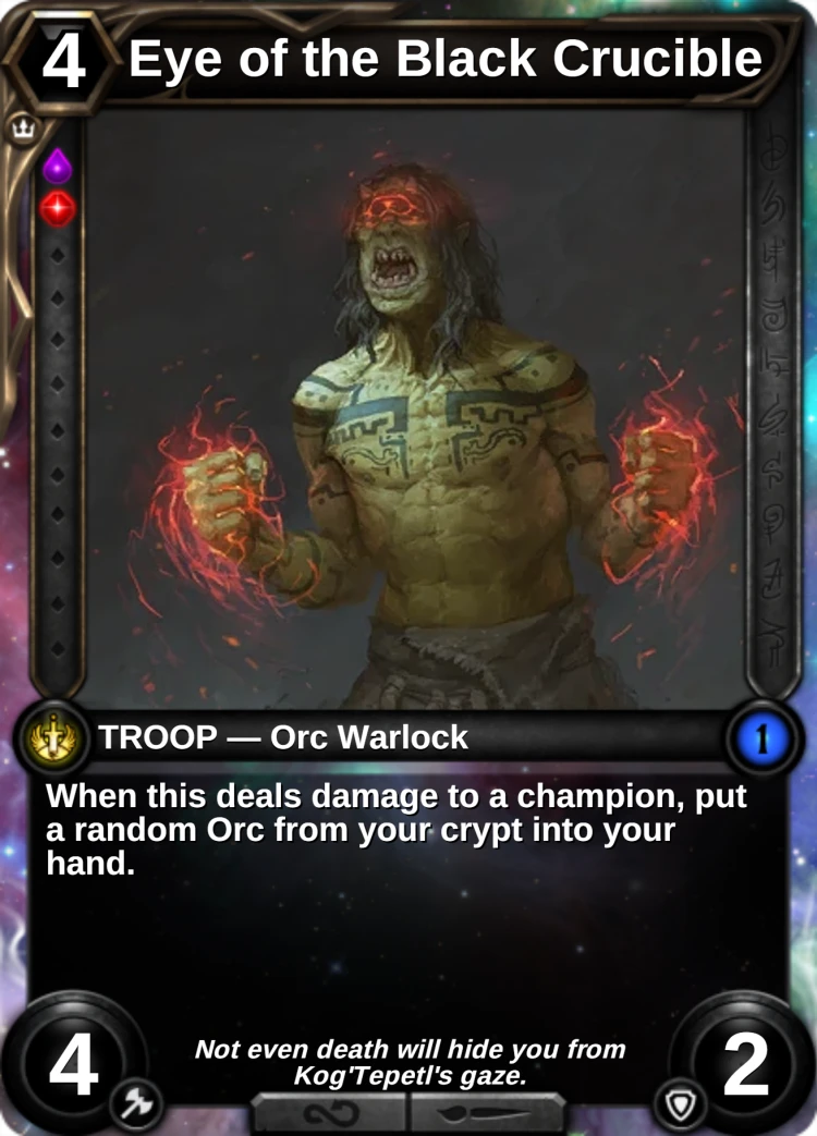 Eye of the Black Crucible: the card
