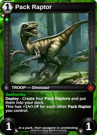 Pack Raptor: the card this item changes