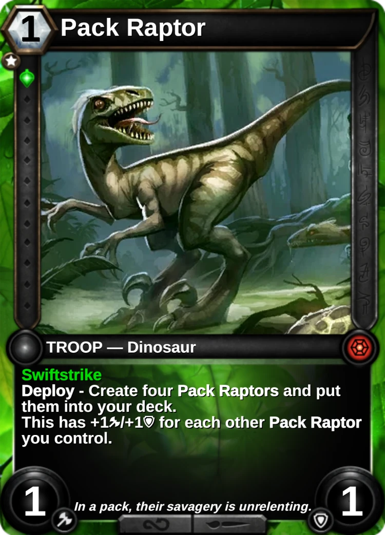 Pack Raptor: the card