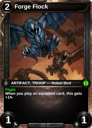 Forge Flock: the card this item changes
